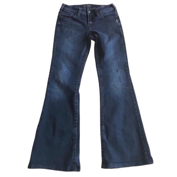 Silver Jeans Suki Mid Flare Denim Blue Jeans Fluid Sz 27 - Picture 14 of 14